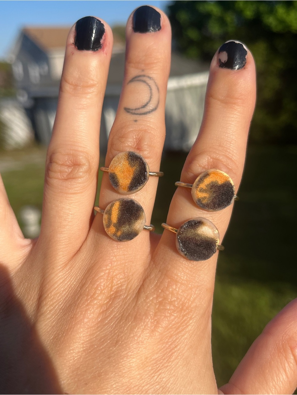 Adjustable animal print ring